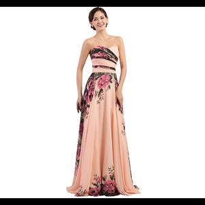 🆕 Floral Print Graceful Chiffon Dress